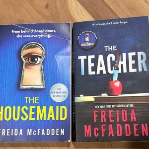 The Housemaid & The Teacher by Freida McFadden - Blue & Black Paperback Set